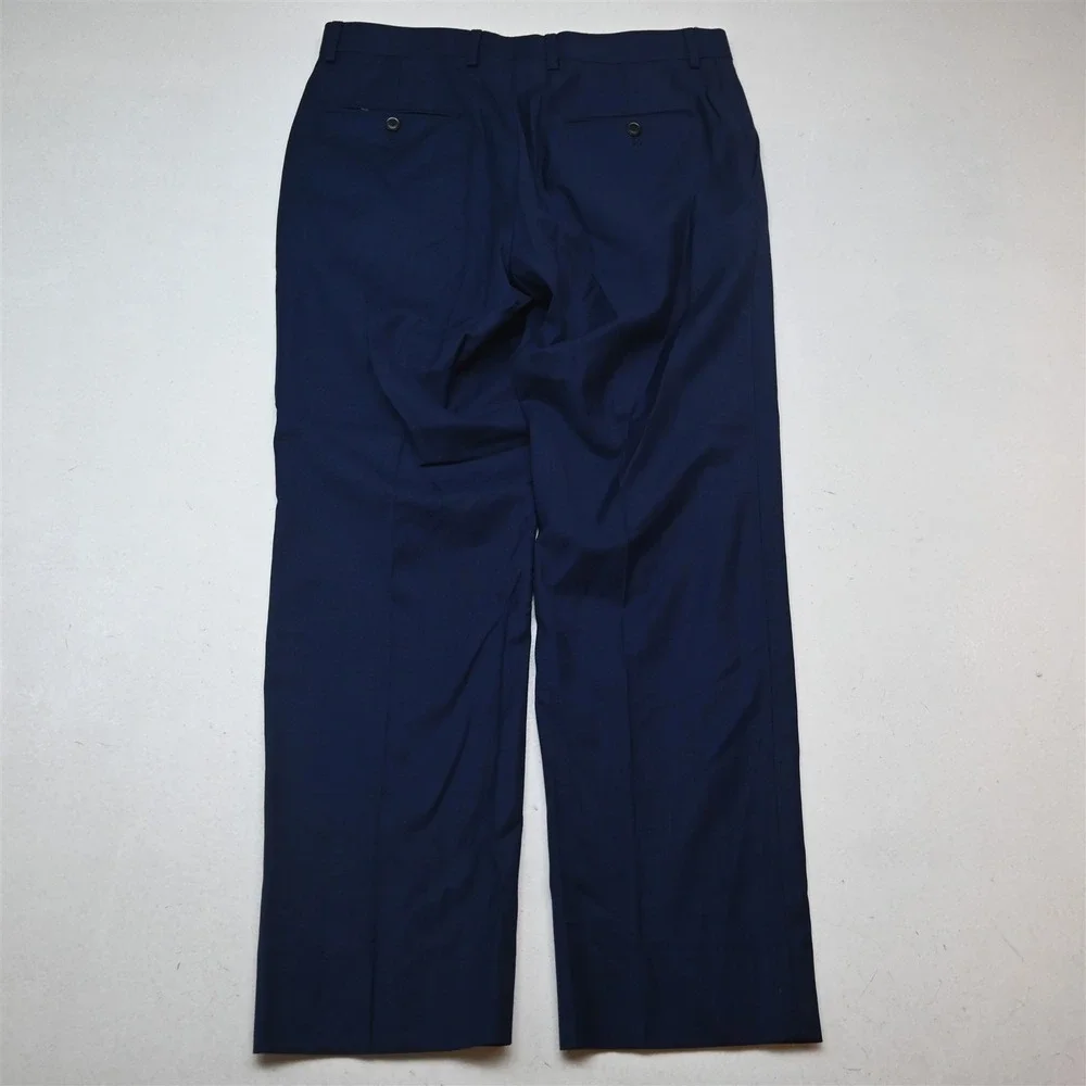 Joseph Abboud 40R 33x30 Blue Brrr Stretch Wool Slim Soft Shoulder Mens Suit
